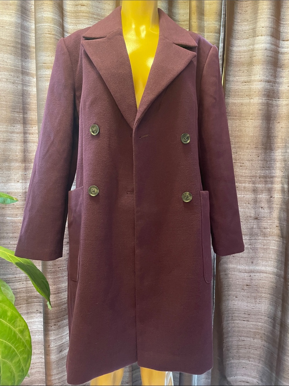 Banana Republic Eggplant (purple) Ling Peacoat